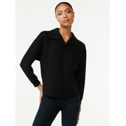Scoop Women's Crossover Scuba Knit Polo Shirt