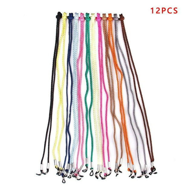 12pcs Lunettes Sangle Stretch Lunettes Corde Sport Lunettes de Soleil Chaîne de Lunettes de Couleur Chaîne