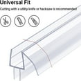 thumbnail image 3 of HLONK Shower Door Bottom Seal  Frameless Glass Shower Door Seal Strip  3 Section Segmented Installation - Suitable for 3/8 Inch Glass  47.5 inch(15.75 inch * 3), 3 of 7