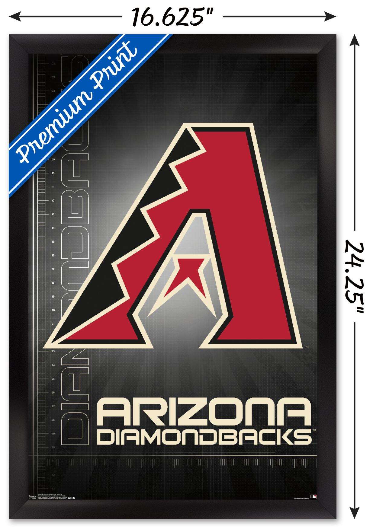 MLB Arizona Diamondbacks - Logo 16 Wall Poster, 14.725" x 22.375", Framed