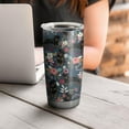 thumbnail image 4 of 20 Oz Rottweiler Dog and Flower Floral Coffee Tumbler Double Wall Insulated Stainless Steel Water Bottle | Metal Reusable Thermoses Flask with Cup Cap | Leak & Sweat Proof with Anti-Dust Lid, 4 of 7