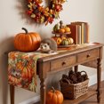 thumbnail image 6 of Fall Table Runner,13x72 Inch Pumpkins Fall Decorations for Home Party,Thanksgiving Dinner Table Centerpiece Layout,Seasonal Kitchen Decor,Orange, 6 of 6