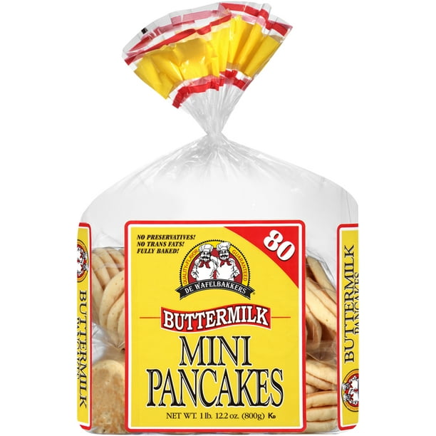 De Wafelbakkers Frozen Buttermilk Mini Pancakes, 80 ct, 1lb 12.2 oz