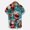Blue, variant on BLTIBY Christmas Button Up Shirt for Men Fun Xmas Printed Casual Lapel Short Sleeve Hawaiian Santa Shirts Casual Fashion Tops with Pockets 2024 Red 4XL