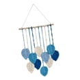 thumbnail image 4 of Tongina Macrame Wall Hanging Woven Tapestry Chic Decoration Handmade,Rope Background Leaf Tassels Wall Decor for Bedroom Dorm Wedding Blue, 4 of 8