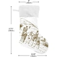 thumbnail image 3 of SKYSONIC Cowboy Christmas Stocking Personalized Large Candy Stocking Hanging Gift Xmas Stockings Decoration for Family Holiday Party Ornaments Decor Fireplace, 3 of 7