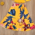 thumbnail image 6 of Kiapeise Toddler Girl Off Shoulder Tube Top Shirt +Flare Londress Outfits, 6 of 8