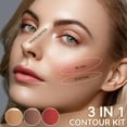 thumbnail image 2 of Wiher 3Pcs Cream Contour Stick Makeup Kit,Shades with Highlighter Stick,Blush Stick and Bronzer Contour Stick for Sculpt the Cheeks,Long Lasting,Waterproof,Matte & Dewy Finish (with Contour Brush), 2 of 9