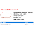 thumbnail image 2 of Oil Pan Gasket - Compatible with 2005 - 2006 Saturn Relay 3.5L V6, 2 of 2