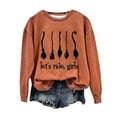 thumbnail image 5 of Halloween Sweaters for Women Halloween Sweatshirts Pullovers T Shirts Tops Witch Graphic Sweatshirts Crew Neck Soft Lightweight Long Sleeves Print for Halloween Parties Womens Sweaters, 5 of 5