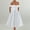002 White, variant on Women's Elegant Off The Shoulder Dresses Solid Color A-Line Swing Dress Wedding Evening Party Midi Dress with Pockets