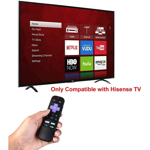 Remplacement TCL 55FS3700 Roku Smart TV Télécommande pour TCL TV -  Compatible avec TCL TV Télécommande 