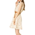 thumbnail image 6 of MODA NOVA Juniors Printed Half Placket Sleeveless Belted Dress, 6 of 6