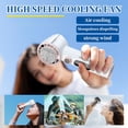 thumbnail image 4 of ICQOVD Portable Fan High-Speed Handheld Fan with Digital Display,100-Speed Adjustable Portable Fan for Travel Outdoor, 4 of 6
