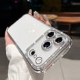 thumbnail image 5 of for iPhone 17 Pro Case, Cute Clear Glitter Bling Diamond Rhinestone Sparkly Case Camera Lens Protectors,Plating Protective Bumper Cover for Women Girls 6.3'' 2025, Silver, 5 of 14