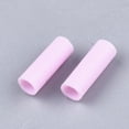 thumbnail image 2 of 500 g Rubber Beads Tube Pearl Pink 12~12.5x4~4.5mm Hole: 3mm 4000pcs/500g, 2 of 2