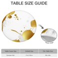 thumbnail image 6 of Gold Splash Marble Pattern Round Fitted Tablecloth with Elastic Edge,Dining Table Cover Waterproof,Outdoor Round Tablecloth for Camping,Dining,Indoor and Outdoor, 6 of 7