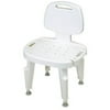 Adjustable shower seat with back
