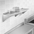 thumbnail image 6 of KUTLER 12" x 72" Stainless Steel Shelf, NSF Commercial Wall Mount Shelving w/ Backsplash, Floating Metal Mounted Shelves for Restaurant, Kitchen, Home, 6 of 7