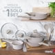 thumbnail image 5 of Bateria de Cocina Cookify - Juego de Sartenes, Wok, Ollas Cacerolas y Utensilios (Set 11 Pzas. Mármol Taupe), 5 of 7