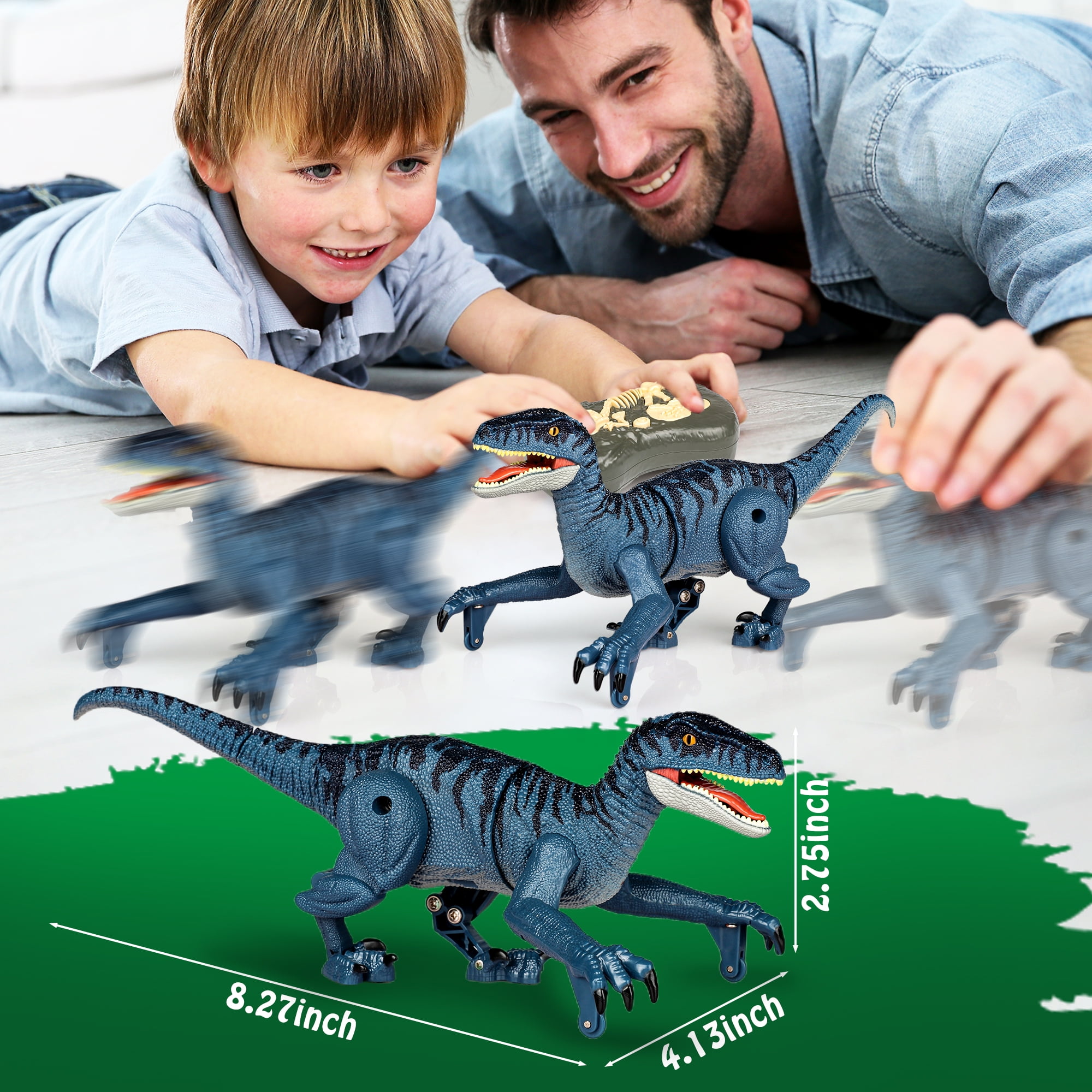XIAOKEKE Jouets Dinosaures RC pour Enfants - Drone RC, Quadricoptèr