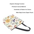 thumbnail image 3 of FORMRS Womens Canvas Tote Bag with Zipper Inner Pocket Shoulder Handbag, Birds and Teapots, 3 of 7