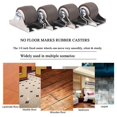 thumbnail image 3 of Nrdde 2025 Latest Model Mini Fixed Caster Wheels ,Low Profile Small Casters with Screws, Silent Rubber Rigid Caster Wheels for Furniture 8 Pack, 3 of 5