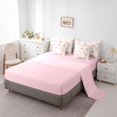 thumbnail image 5 of Erosebridal Cute Ribbon Bow Twin Bedding Sets 7-Piece for Children,Kawaii Plaid Bowtie Bedding Comforter Set for Teens Girls,Pink Reversible,Lightweight Room Decor, 5 of 6