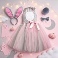 thumbnail image 4 of KPOPLK Halloween Toddler Kids Animal Performance Girls Mesh Tulles Dress with Hair Hoop Beast Clothes Dress up Outfits,Size 7-8Years, 4 of 6