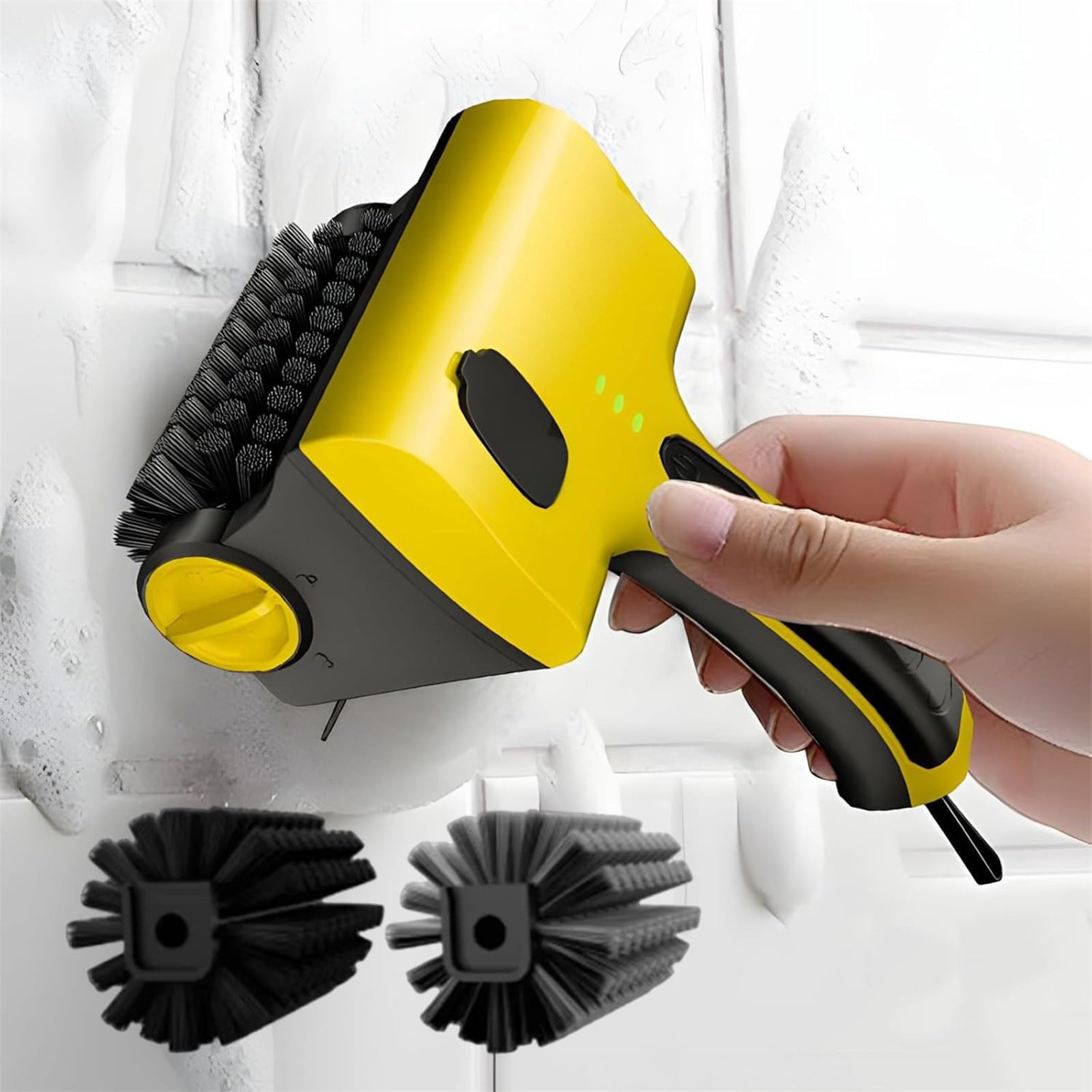 XKHAZA Grill Cleaning Robot Grill Brush with Water Tank and Types of Removable Brush Heads, Adjustment Suitable for Grills Kitchen Countertops Bathroom Tiles