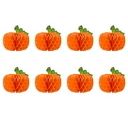 Honeycomb Thanksgiving Pumpkin Fall Decorations Tissue Paper Pumpkins Ornaments Party Harvest Decor Balls Autumn Ball