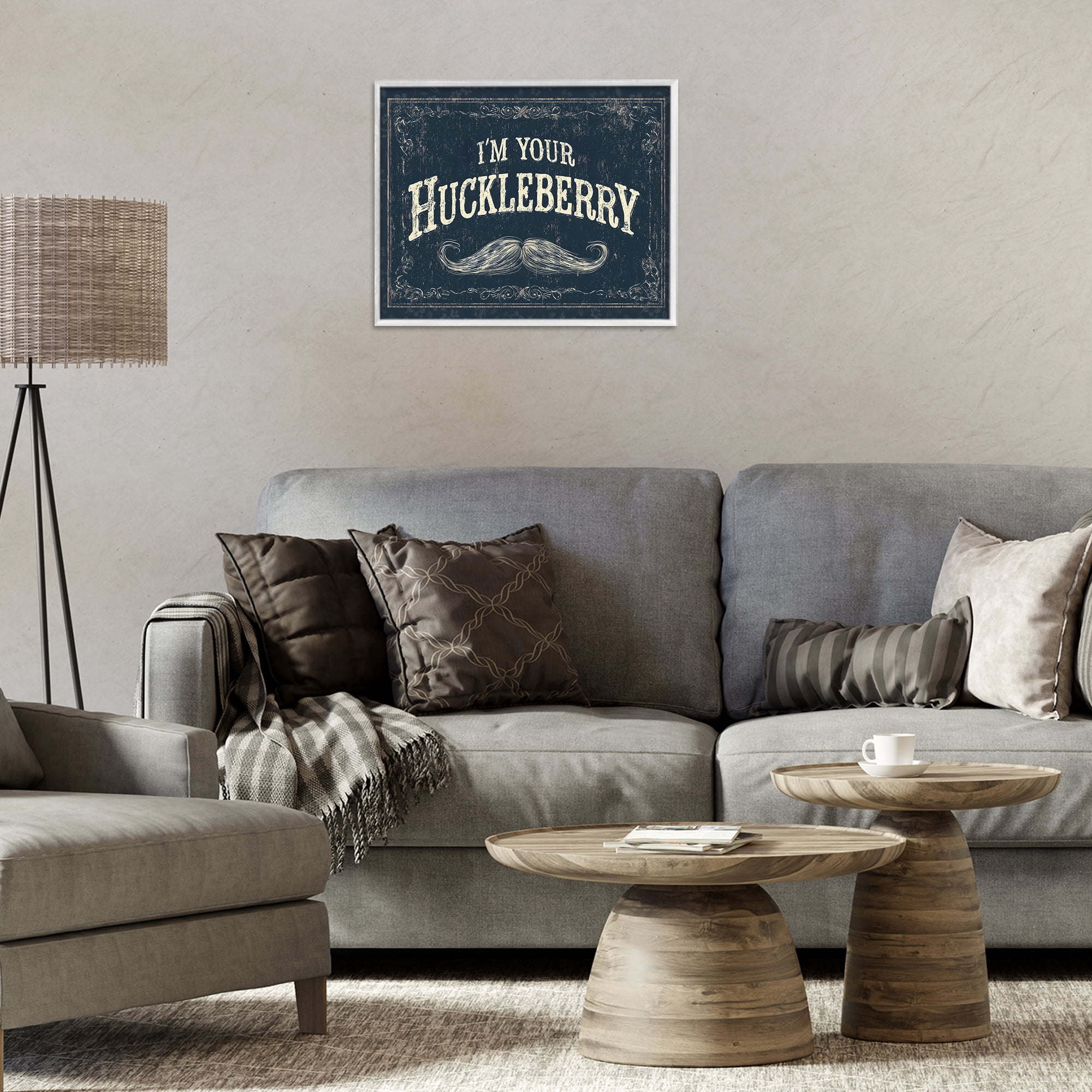Stupell Industries I'm Your Huckleberry White Framed Giclee Art, design by Arlington Prints