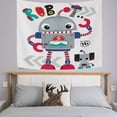 thumbnail image 2 of FREEAMG Cute Cartoon Robot Robotic Dog Wall Tapestry Tapestry Wall Hanging Decorative Tapestries Wall Art Wall&nbsp;Blanket&nbsp;Bedding Tapestry for Bedroom Living Room Dorm Home Decor 90"x60", 2 of 7