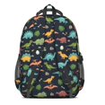 thumbnail image 3 of Dinosaur and Bone Black Pattern Cute School Backpack Bag with Padded Back and Adjustable Shoulder Straps 16.9 X 12.6 X 5.9 Inches, 3 of 5