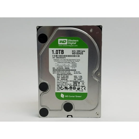Pre-Owned Used Western Digital WD Caviar Green WD10EADS 1TB 3.5" SATA II Desktop Hard Drive