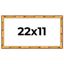 22x11 Frame Gold Bamboo Solid Wood Picture Frame | 1 Inch Moulding Width | Interior Frame Depth