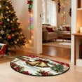 thumbnail image 4 of SDNall Tapis de Porte de Noël, Tapis de Porte pour Entrée de Maison, Tapis de Salle de Bain de Noël, Tapis de Porte d'Entrée Demi-Cercle Absorbant Antidérapant Tapis de Bain Antidérapant, 4 of 6