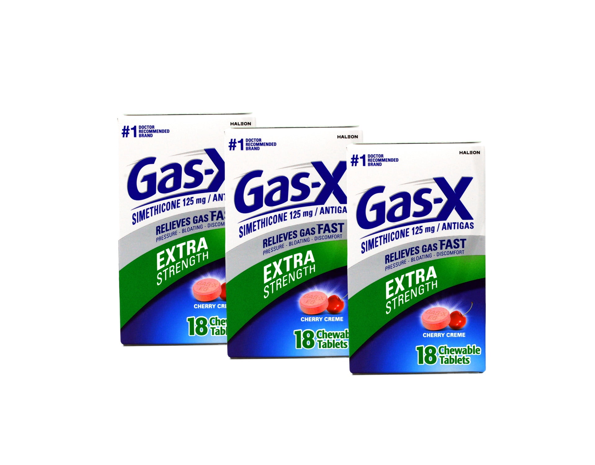 Gas-X Extra Strength Cherry Creme Chewable Tablets 54 Count