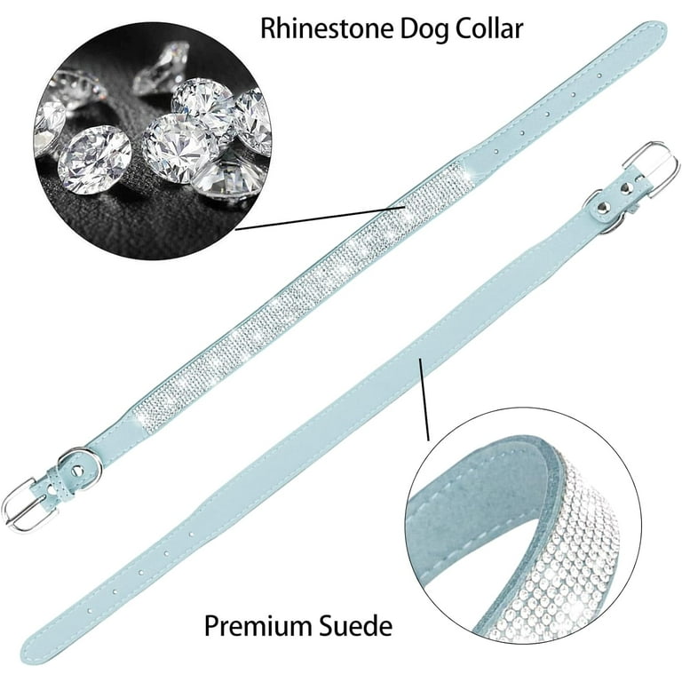 Luxury Designer Dog Collar 1Piece Rhinestone Dog Collar Soft