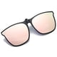 thumbnail image 3 of Gafas de sol grises con clip polarizadas para adultos con cara grande y redonda negra con montura negra de verano, 3 of 6