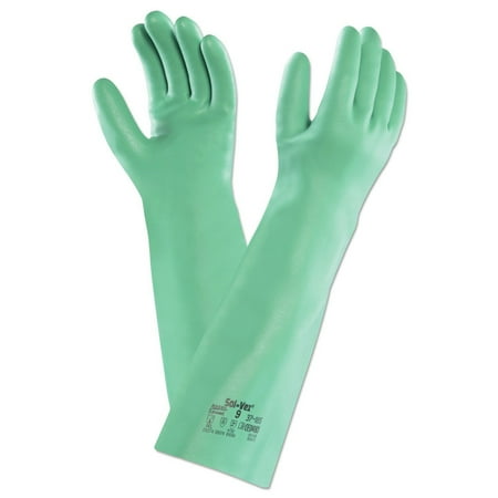 

12-Pairs Sol-Vex Nitrile Gloves - Green Size 9
