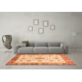 thumbnail image 3 of Ahgly Company Indoor Square Abstract Orange Modern Area Rugs, 3' Square, 3 of 4