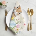 thumbnail image 2 of Easter Cloth Napkins, Pastoral Spring Bunny Eggs Botanical Flowers Leaf Washable and Reusable Dinner Napkins Set of 4, Table Napkin for Kitchen Party Birthday Wedding Hotel Housewarming 20"x20", 2 of 9