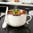 thumbnail image 3 of Tasse Isolée avec Couvercle Grande Tasse à Soupe et Assiette pour Ragoûts de Café Rangement des Aliments Idéal, 3 of 5