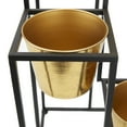 thumbnail image 4 of CosmoLiving by Cosmopolitan 13" x 30" 4 Tier Black Metal Planter with Black Removable Stand, 4 of 8