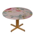 thumbnail image 3 of JEUXUS  Flower Tablecloth, Pink Floral Table Cloth for Round Tables,Waterproof Resistant Durable Rose Table Cover for Valentines,Parties,Wedding Use Spring/Summer (Round), 3 of 7