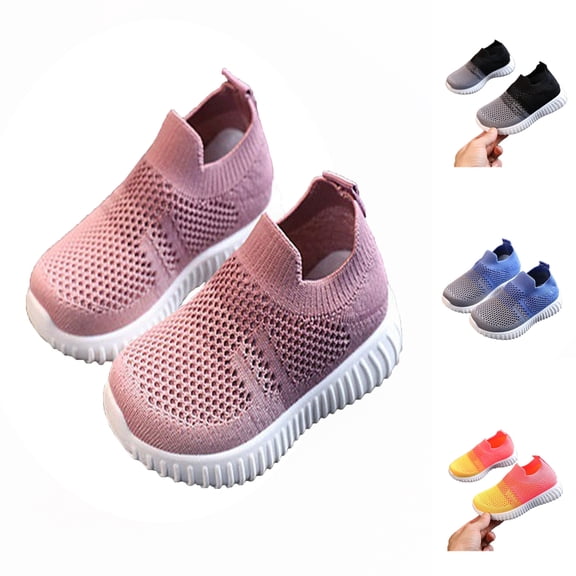 Zecgelong Toddler Boys Girls Mesh Slip On Breathable Lightweight Casual Shoes for 7 Toddler