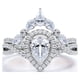 thumbnail image 3 of JeenMata Anillo de Compromiso Bohemio de Moissanita de Corte Pera de 1,75 Quilates Anillo de Compromiso Infinito con Alianza de Boda Art Déco en Oro Blanco de 10 K, 3 of 6