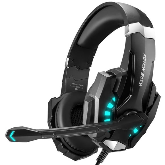 YUOY Auriculares Gaming para PC, PS4, PS5, Xbox, Switch - Sonido 7.1, Mic Cancelación Ruido, Luces RGB