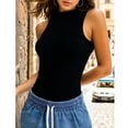 thumbnail image 4 of LNFINTDO Women's Bodysuits Tank Tops Sexy Knit Sleeveless Bodysuit for Women, 4 of 7